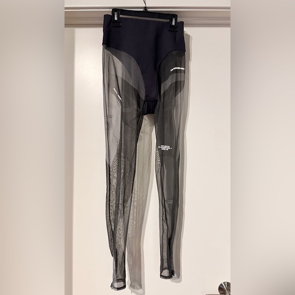 Maniere De Voir Technical print  Grey and Black Leggings - Picture 3 of 11